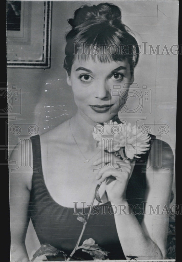 1957 Press Photo Actress Elsa Martinelli i Rome,Italy - Historic Images