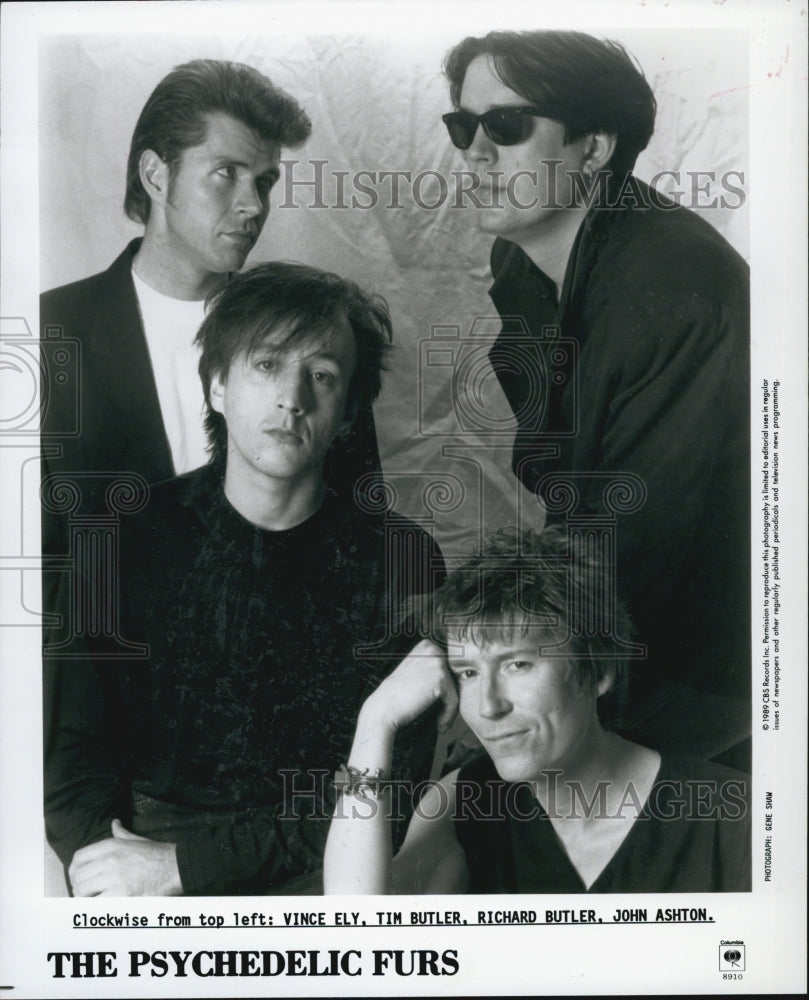 1989 Press PhotoVince Ely Tim Butler Richard Butler John Ashton The Psychedelic - Historic Images