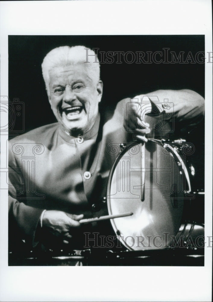 Press Photo Drummer with No Information - Historic Images