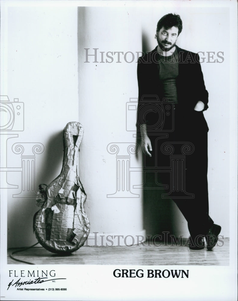 1991 Press Photo Greg Brown Musician With Fleming and Assoc Agency - Historic Images