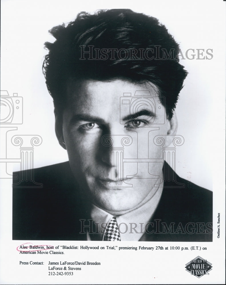 1997 Press Photo Alec Baldwin /"Blacklist;Hollywood on Trial" - Historic Images