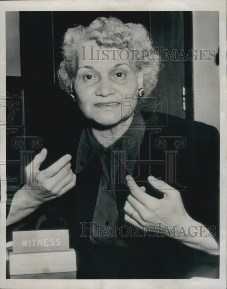 1952 Press Photo Mrs Bernice Baldwin Played Communist for FBI - Historic Images