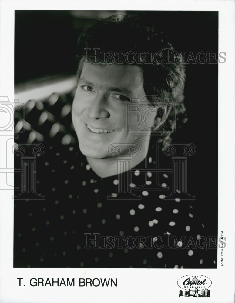 1991 Press Photo T Graham Brown/Country Singer/Capital Nashville - Historic Images