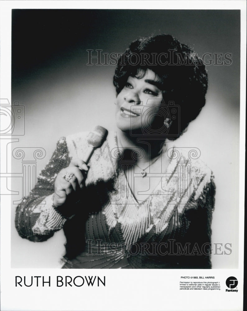 1993 Press Photo American pop and R&amp;B singer-songwriter Ruth Brown - Historic Images