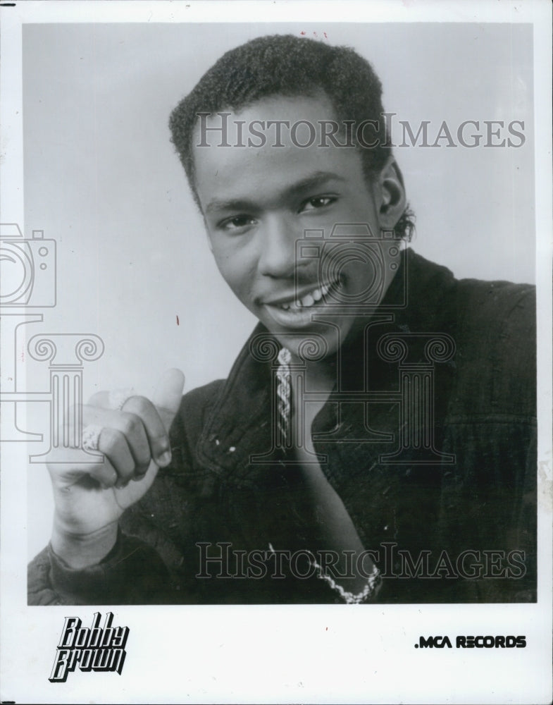 1992 Press Photo Bobby Brown American R&amp;B singer-songwriter. - Historic Images