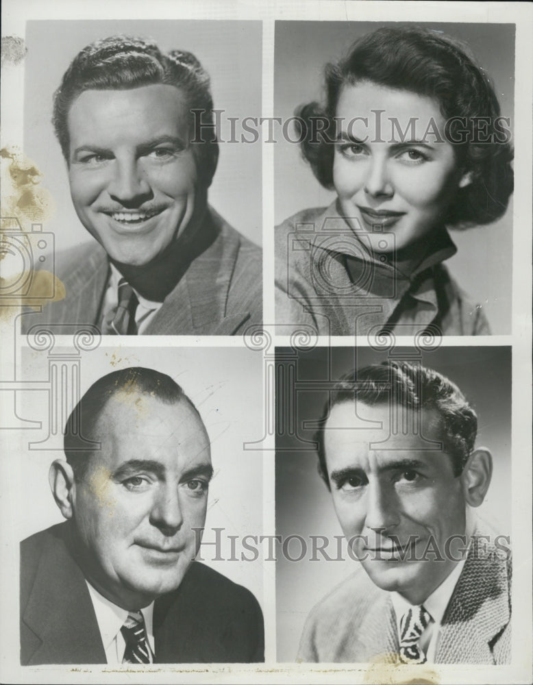 1955 Press Photo Actress Vanessa Brown with co-star, Robert Preston,Pat O'Brien - Historic Images