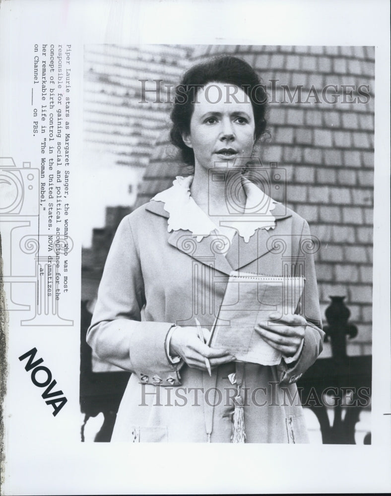 Press Photo Actress Piper Laurie stars as Margaret Sanger - Historic Images