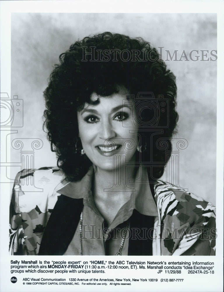 1988 Press Photo Sally Marshall &quot;Home &quot; &quot;Idea Exchange&quot; ABC - Historic Images