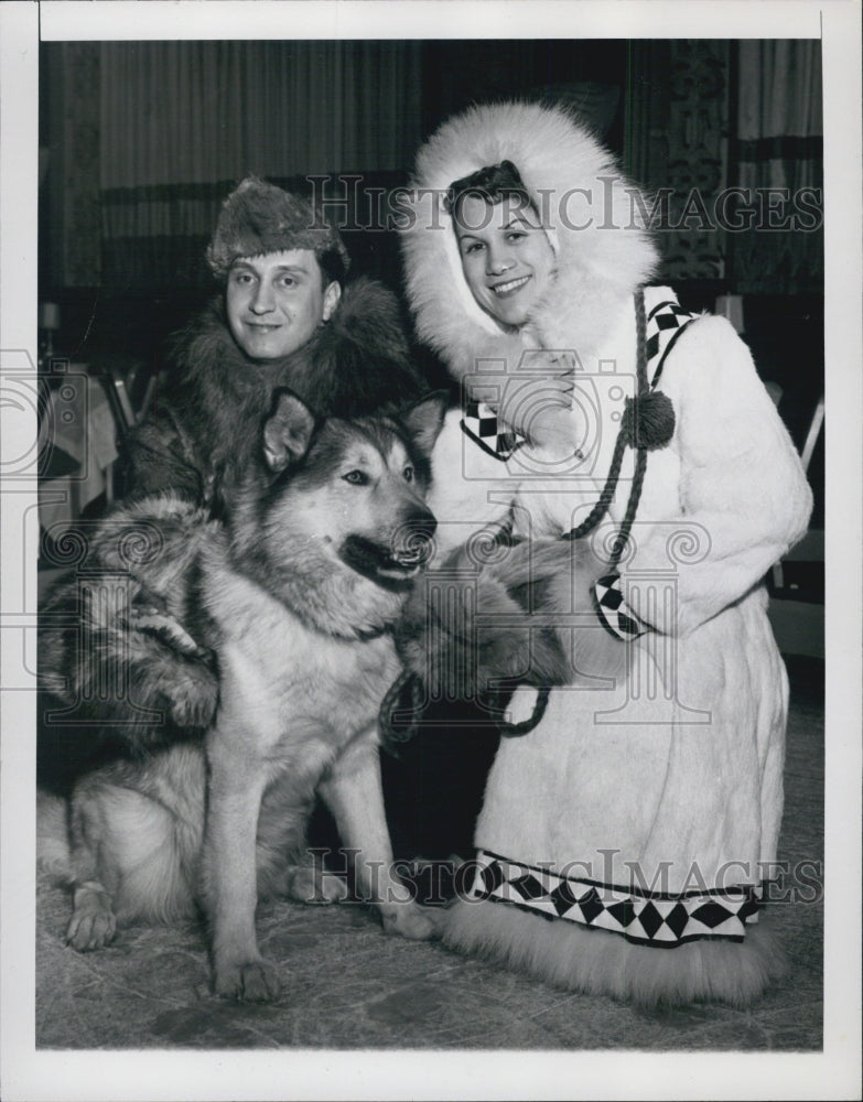 1948 Press Photo Mr. & Mrs. Potosky Civil Aeronautics Authority Team In Alaska - Historic Images