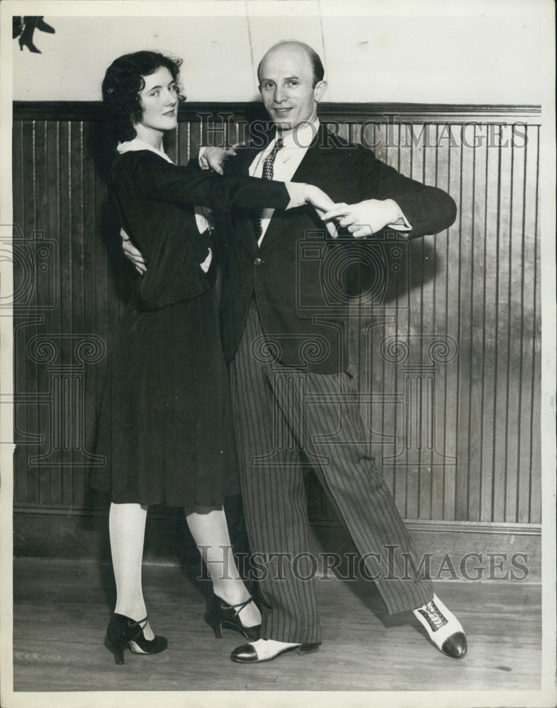 1930 Press Photo Prof. Lones Lunes and Evelyn Quineran - Historic Images