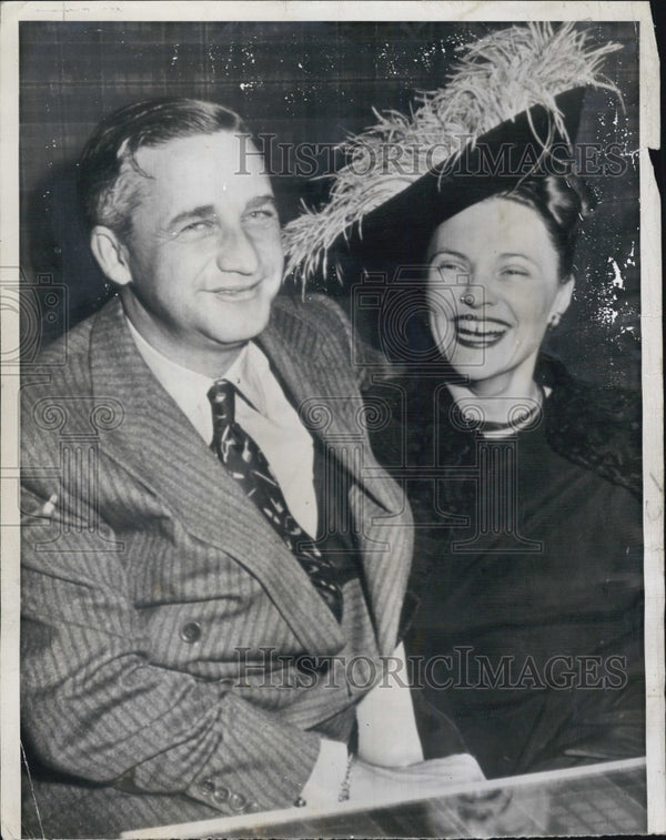 1950 Press Photo Film Producer Mervin Leroy and Kathryn Spiegel ...