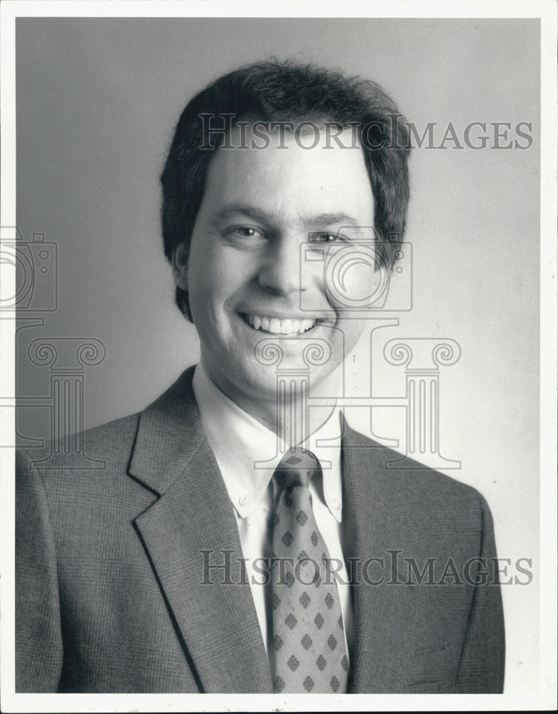 1987 Press Photo TV Weatherman Harvey Leonard - Historic Images