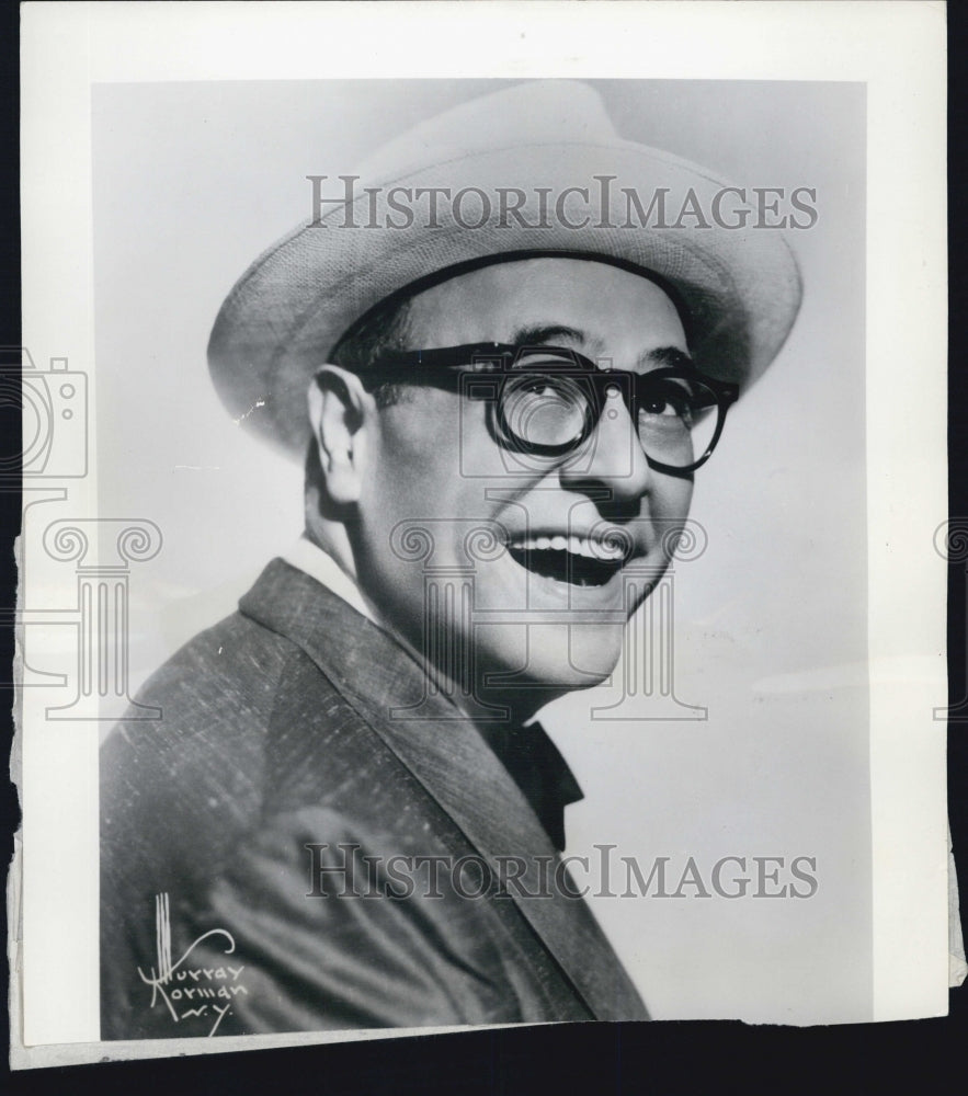 1963 Press Photo Comedian Jack E. Leonard At Benefit Of Jewish Memorial Hospital - Historic Images