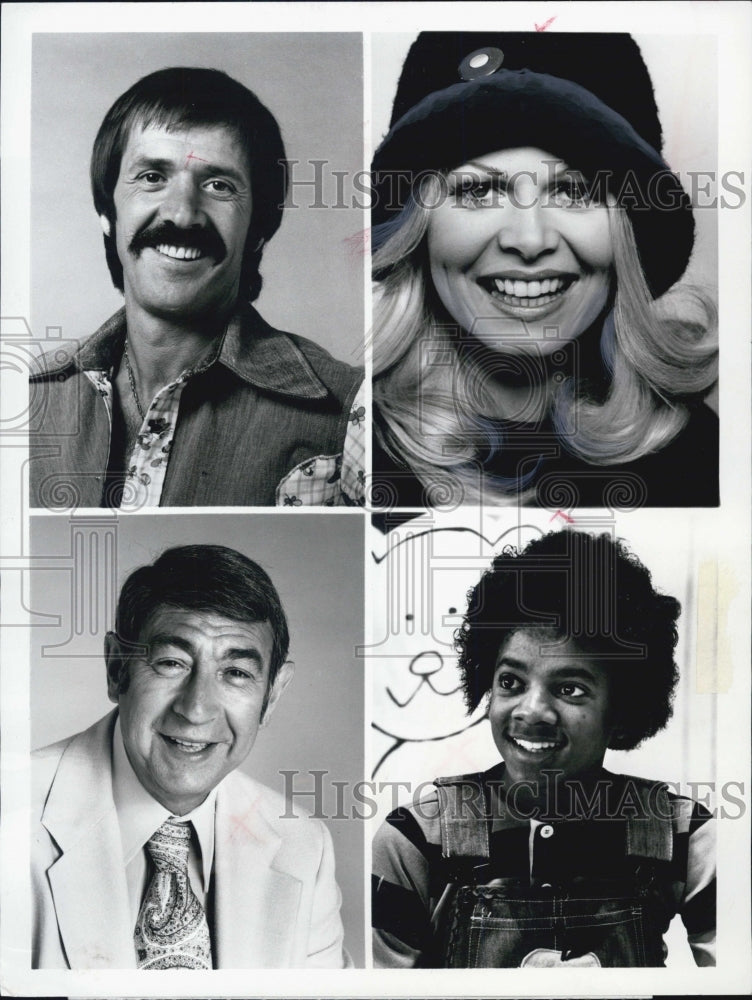 1974 Press Photo Actor Sonny Bono,Sally Struthers,Michael Jackson, Howard Cosell - Historic Images