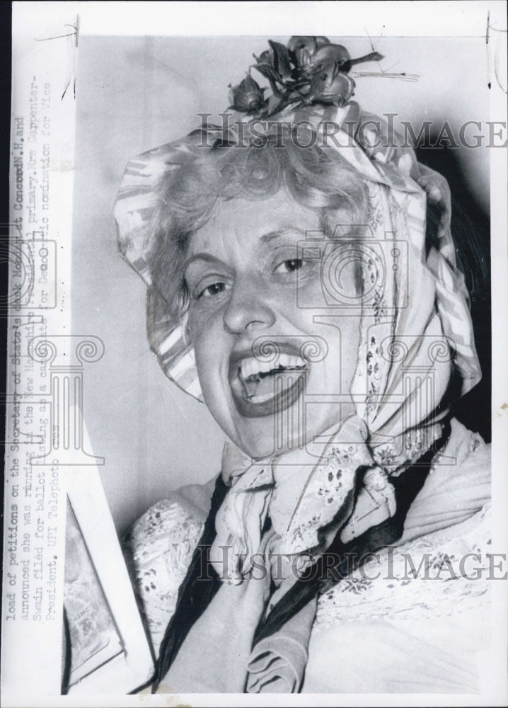 1964 Press Photo Mrs. Fifi Carpenter-Swain. - Historic Images