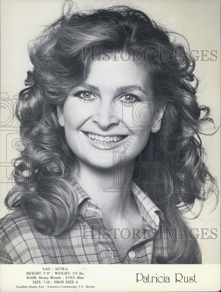 Press Photo Actress Patricia Rust from TV - Historic Images