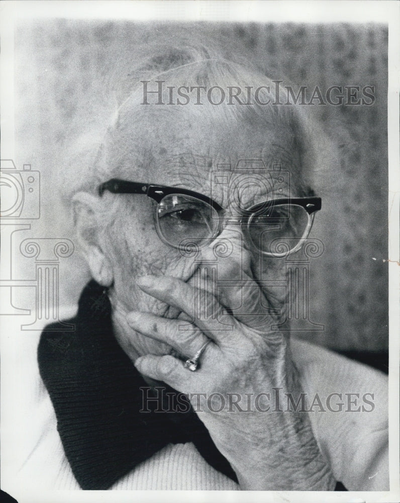 1978 Press Photo Storm victim, Lena Russo,92 - Historic Images