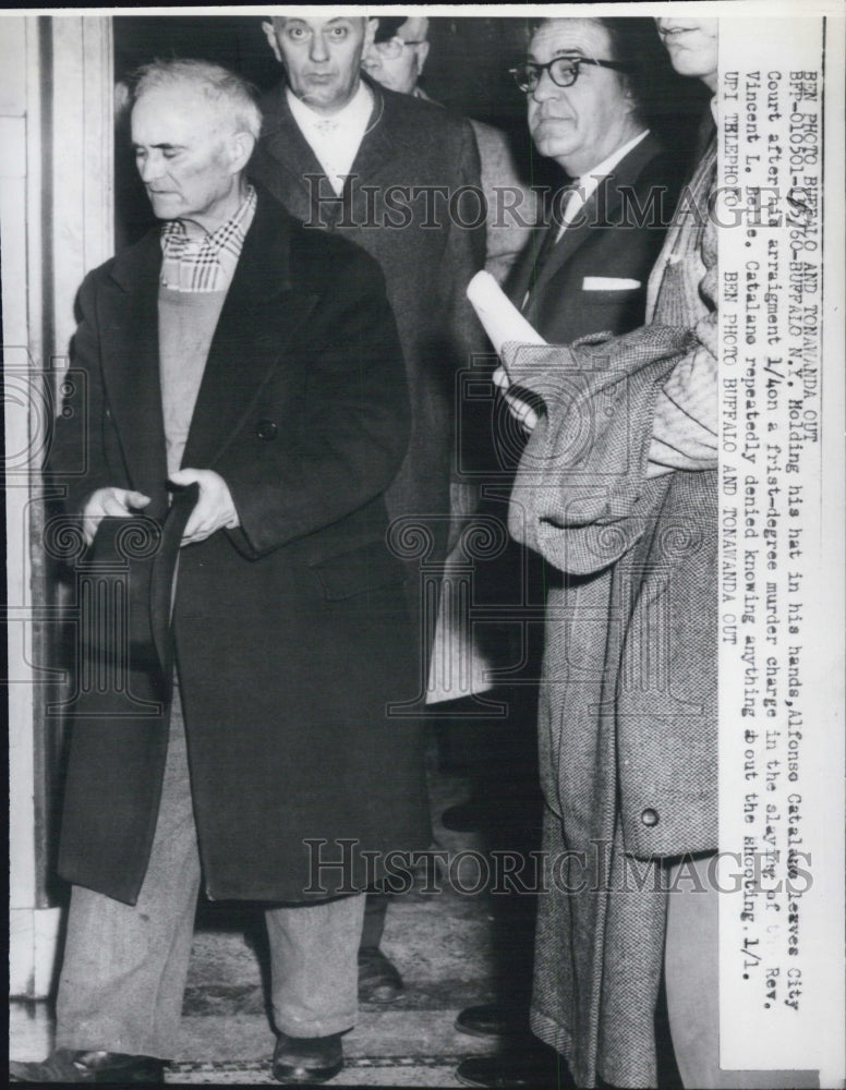 1960 Press Photo Alfonso Catalano,1st Degree Murder of Rev Vincent Belle - Historic Images