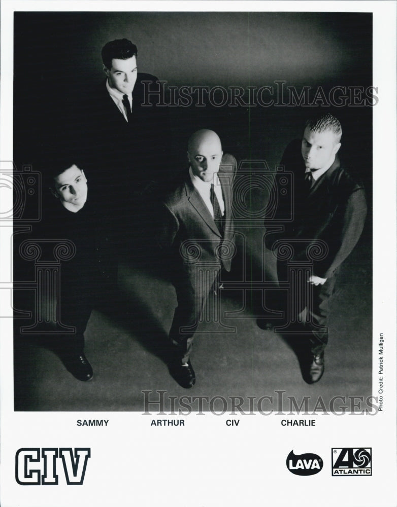 1995 Press Photo Sammy,Arthur,Civ,Charlie,HardCore Punk Band,Atlantic Records - Historic Images
