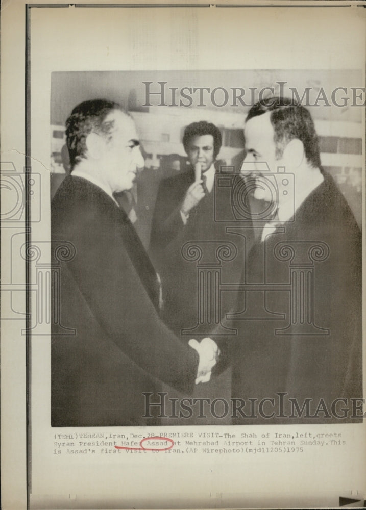 1975 Press Photo Hafer Assad, President of Syria - Historic Images