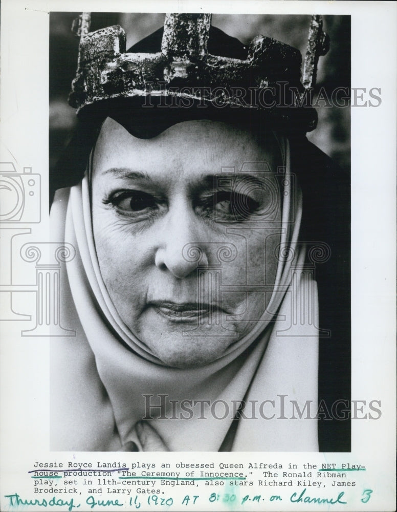 1970 Press Photo Actress Jessie Royce"The Ceremony of Innocence" - Historic Images