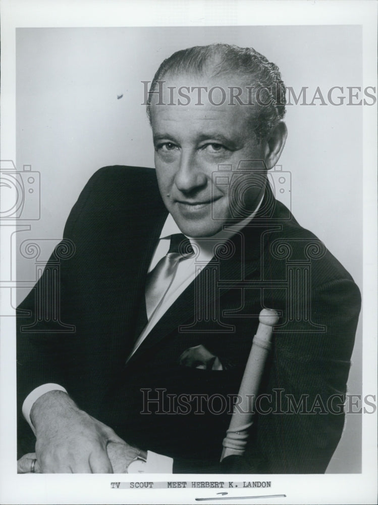 1969 Press Photo Herbert K. Landon, TV Scout - Historic Images