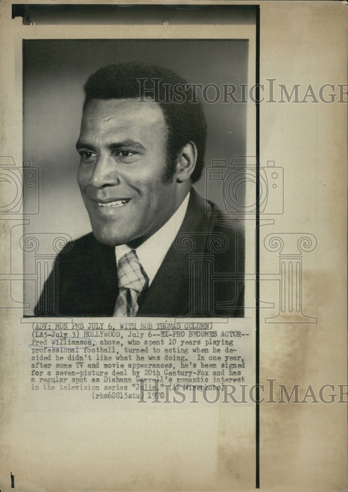 1970 Press Photo Fred Williamson, Football Player, Turned Actor - Historic Images