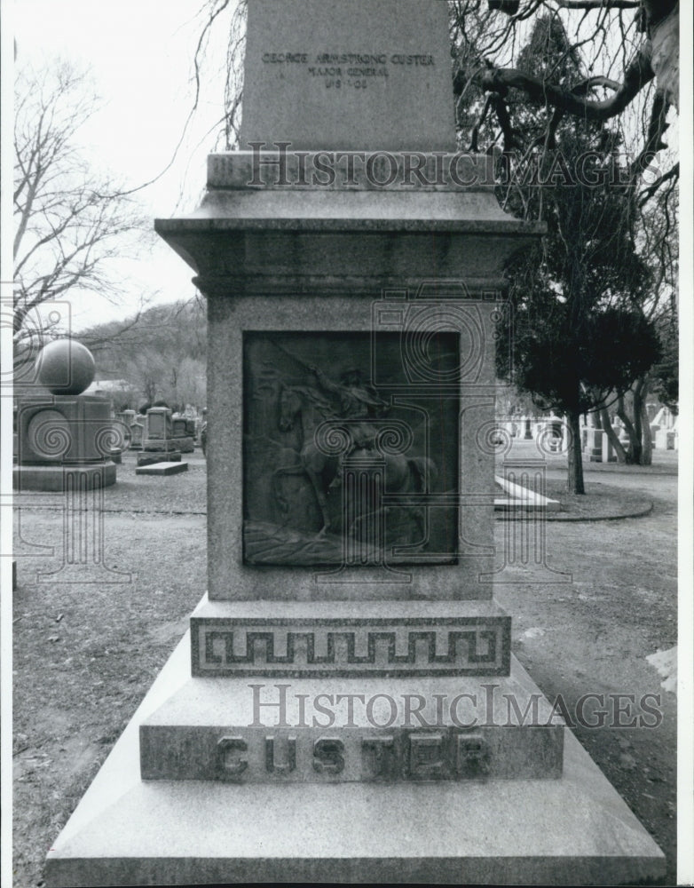 1991 Press Photo Gen George Armstrong Custer&#39;s Grave - Historic Images