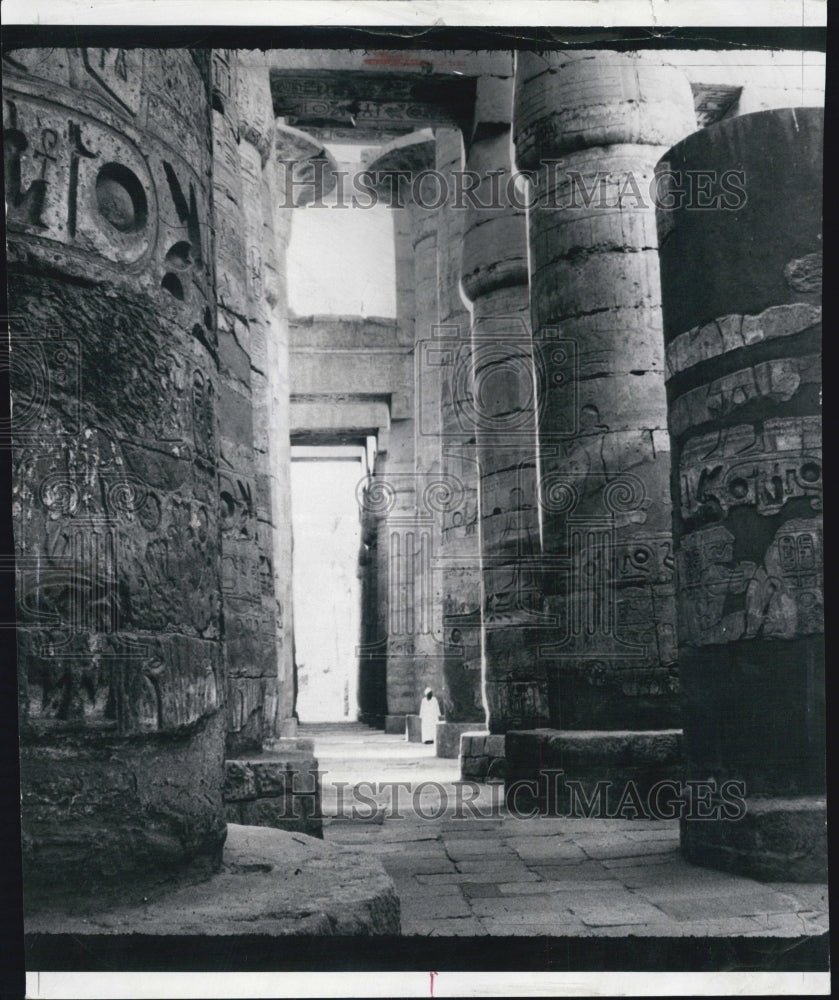 1972 Press Photo Columns in Temples of Karnak - Historic Images