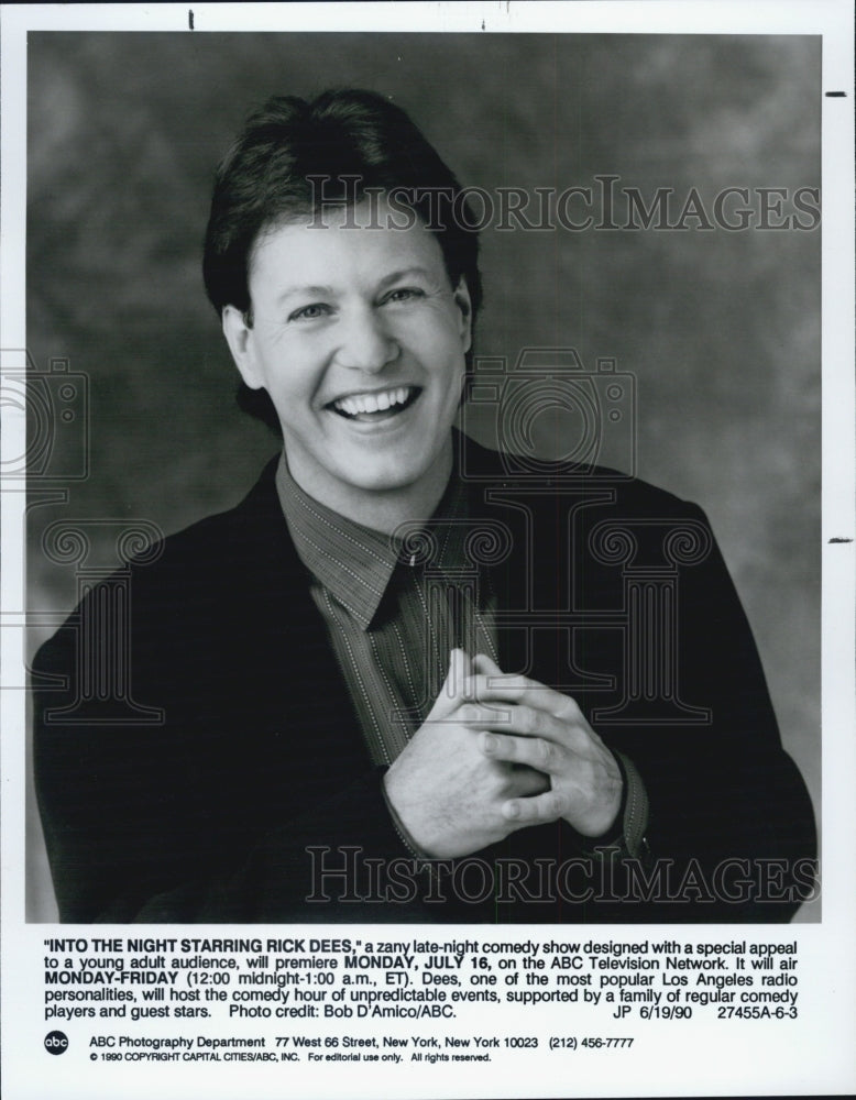 1990 Press Photo Rick Dees Stars In Into The Night - Historic Images