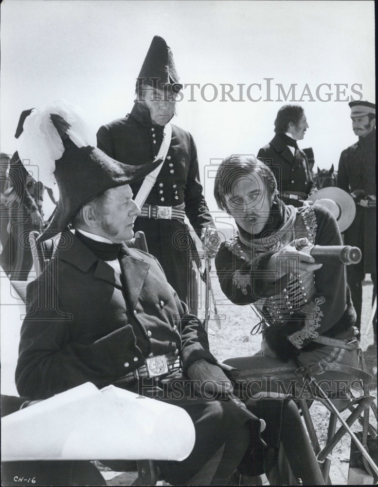 1968 Press Photo David Hemmings John Gielgud The Charge of the Light Brigade - Historic Images