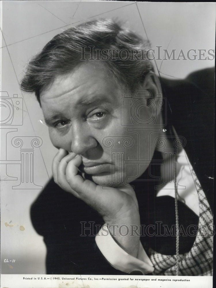 1946 Press Photo Actor Charles Laughton in &quot;Because of Him&quot; - Historic Images