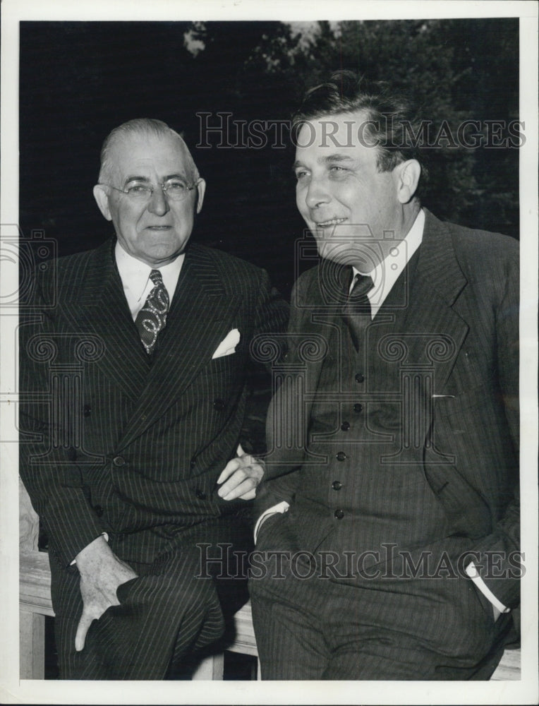 1940 Press Photo Frank Gannett and Wendell Willkie, Politicians - Historic Images