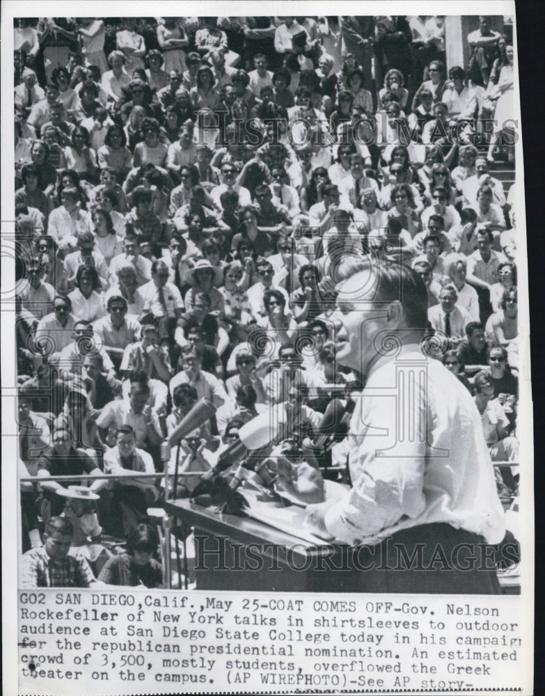 1964 Press Photo Gov. Nelson Rockefeller in San Diego - Historic Images