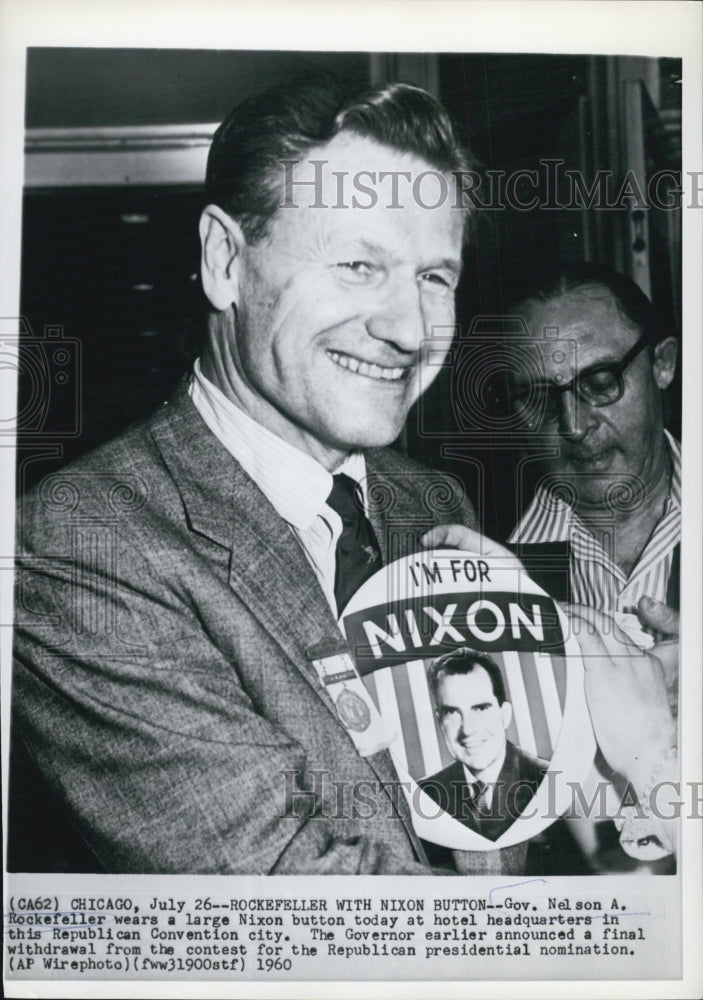 1960 Press Photo Nelson Rockefeller Withdraws From Republican Presidential Race - Historic Images