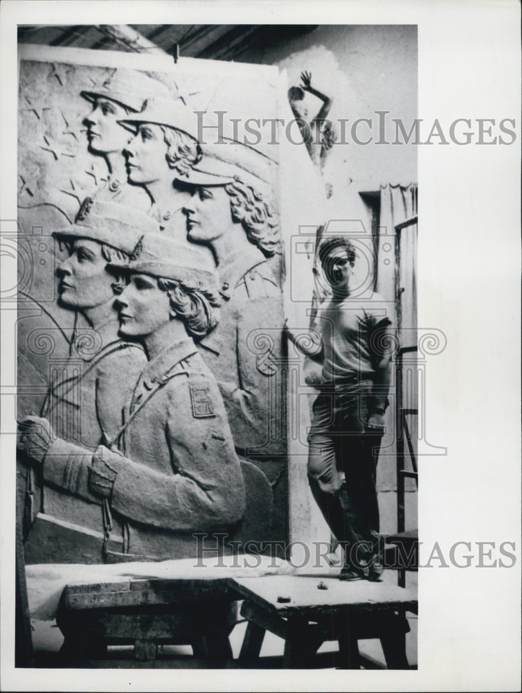 1964 Press Photo Sculptor,Art HistorianPeter Rockwell,Son of Norman Rockwell - Historic Images