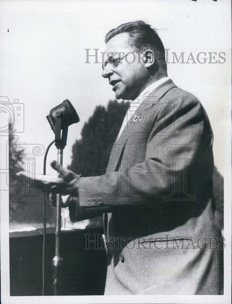 1947 Press Photo Italian Communist Boss Palmiro Togliatti Red Mussolini Florence - Historic Images