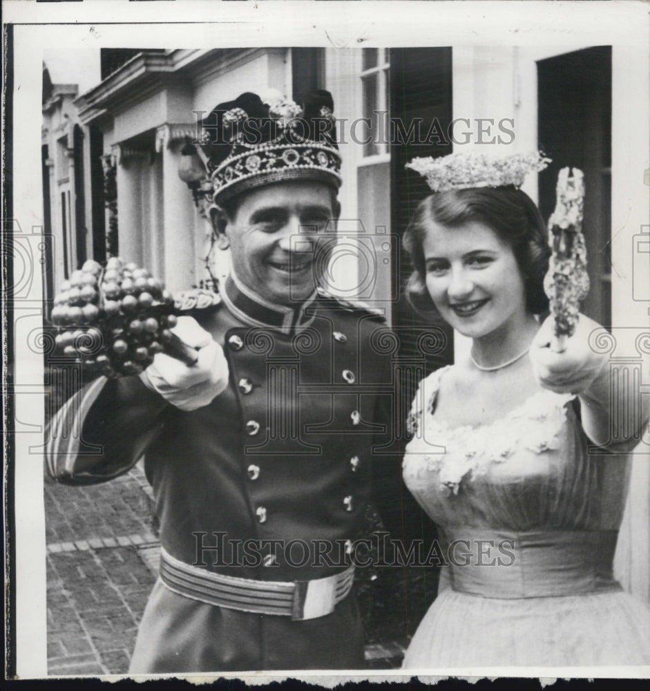 1959 Press Photo George W Humphreys and Axson Brown at Memphis Cotton Carnival - Historic Images