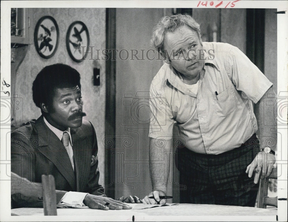 1978 Press Photo Carrol O&#39;Connor and Jack Crowder in &quot;All in the Family&quot; - Historic Images