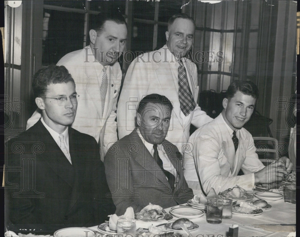 1938 Press Photo William Spencer,Sam & Bryon White At Kiwanis Club Meeting - Historic Images