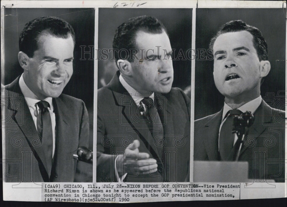 1960 Press Photo Richard Nixon, Vice President - Historic Images