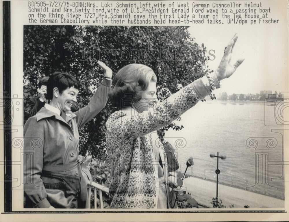 1975 Press Photo Mrs Loki Schmidt Wife of West German Chancellor - Historic Images