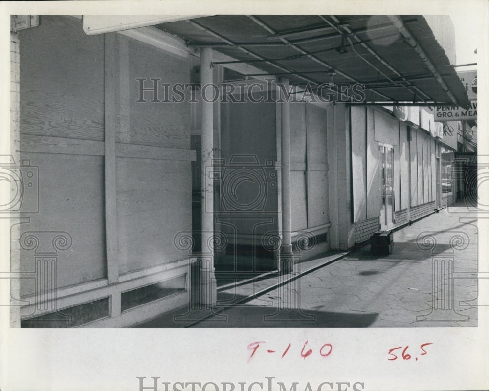 1967 Press Photo Tampa Stores Boarded after Riots Follow Tampa Youth&#39;s Arrest - Historic Images