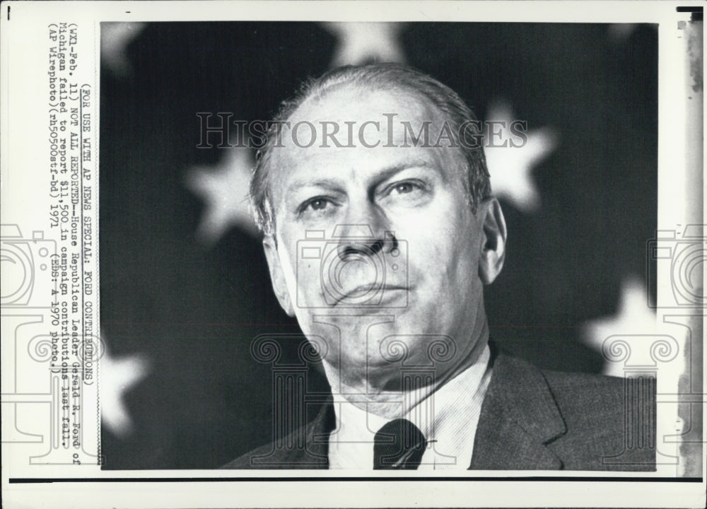 1971 Press Photo House Republican Leader Gerald Ford - Historic Images