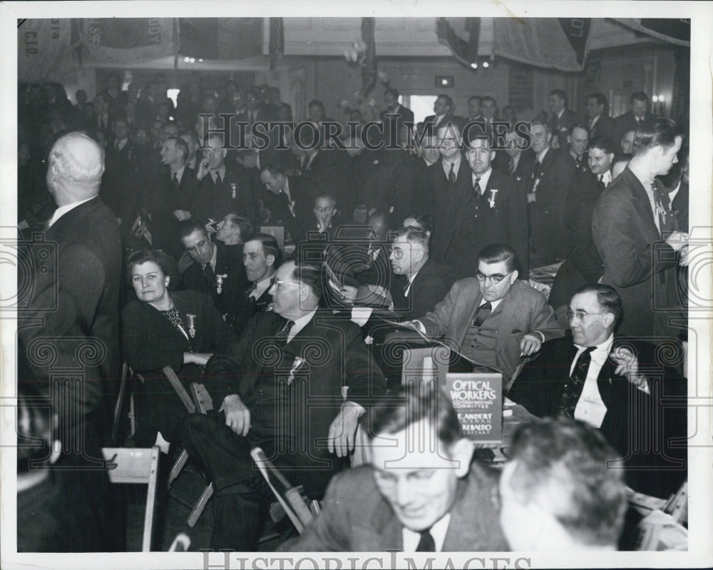 1941 Press Photo A.D.Lewis and His Mob as Convention Delegates Demonstrate - Historic Images