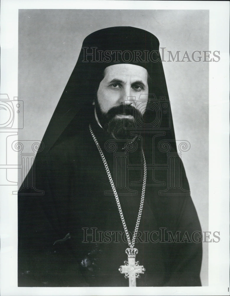 1970 Press Photo Rev. Archimandrite Christodoulos Kallos posing for photo - Historic Images