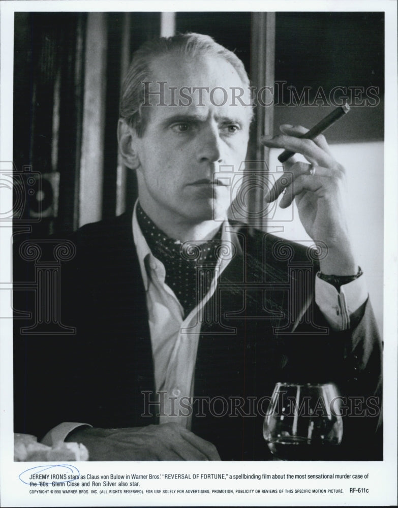 1991 Press Photo Actor Jeremy Irons In Reversal Of Fortune - Historic Images