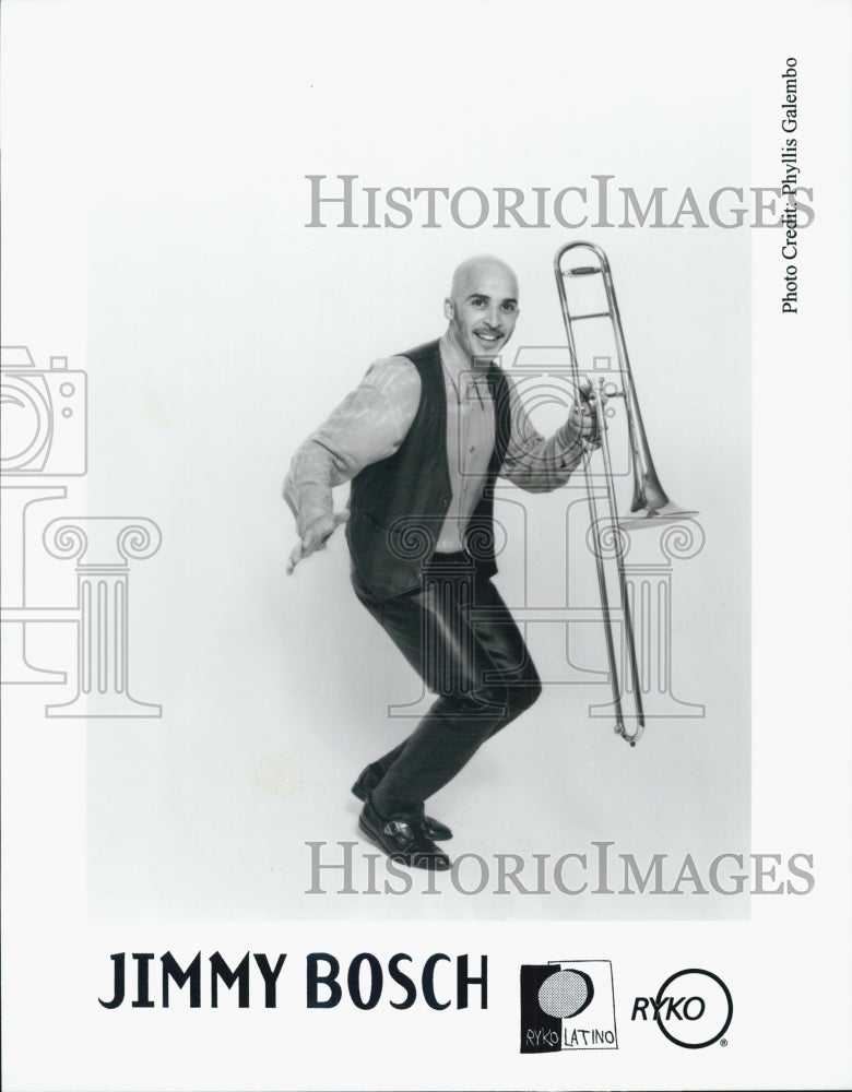 Press Photo Musician Jimmy Bosch posing for photo - Historic Images