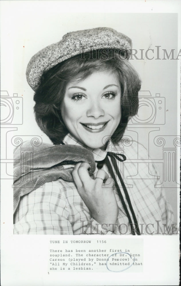 Press Photo Donna Pescow, Actress in &quot;All my Children&quot; - Historic Images