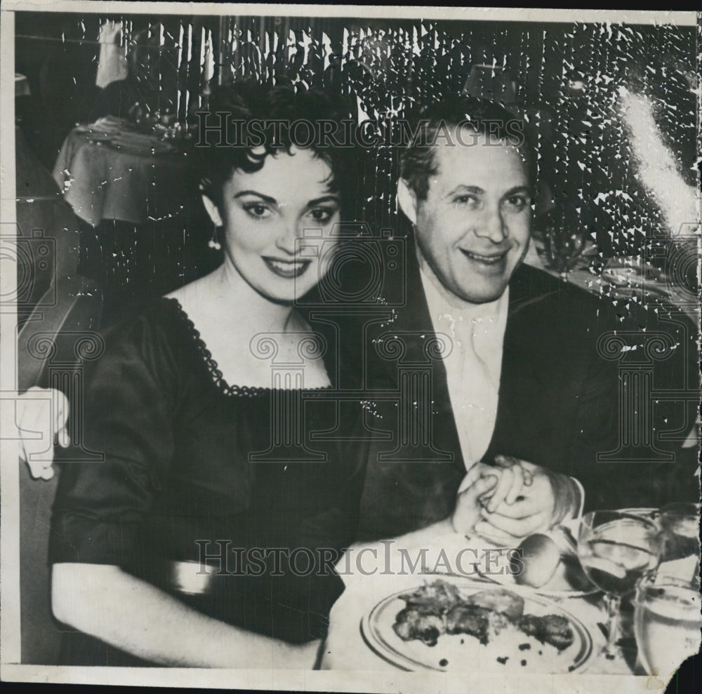 1955 Press Photo Rosemary Peters and Serge Rubinstein - Historic Images